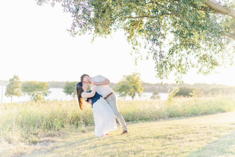 ROMANTIC White Rock Lake Dallas Engagement | Michael & Sophie’s Proposal